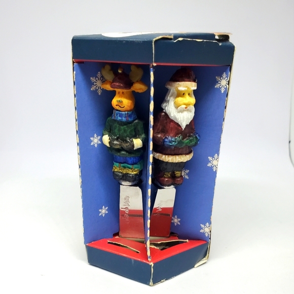 Vintage Joie De Vivre 4pc Resin Holiday Spreaders Cheese Dip Butter ~ Pre-Owned - Picture 1 of 12